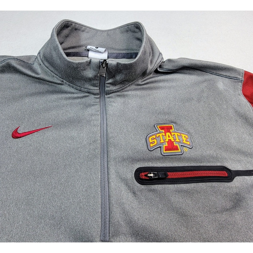 Iowa State Cyclones Pullover Men L Nike Jacket 1/4 Zip Embroidered LIMITED USE‎
